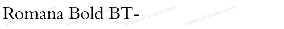 Romana Bold BT字体转换